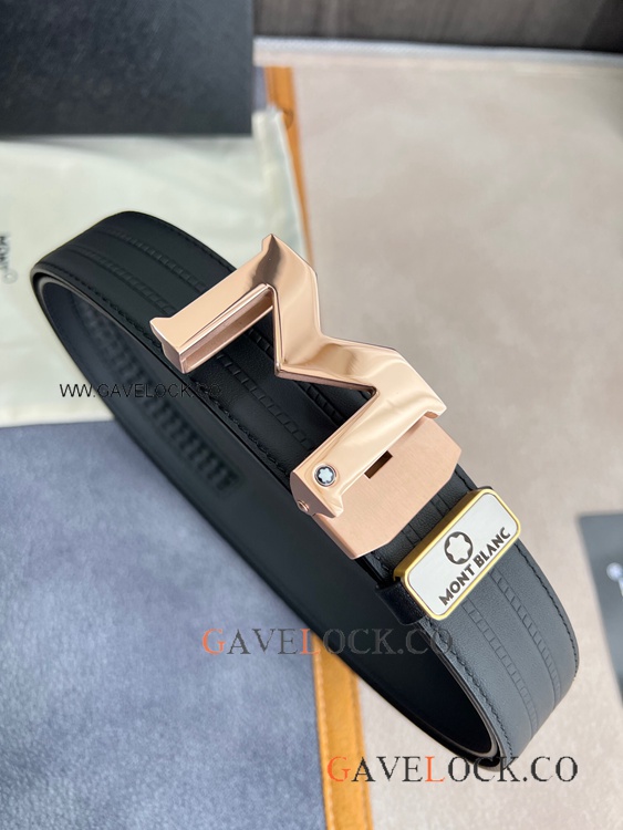 Replica Montblanc Men Belt Rose Gold Glidelock Buckle Replica Montblanc Men Belt Rose Gold Glidelock Buckle